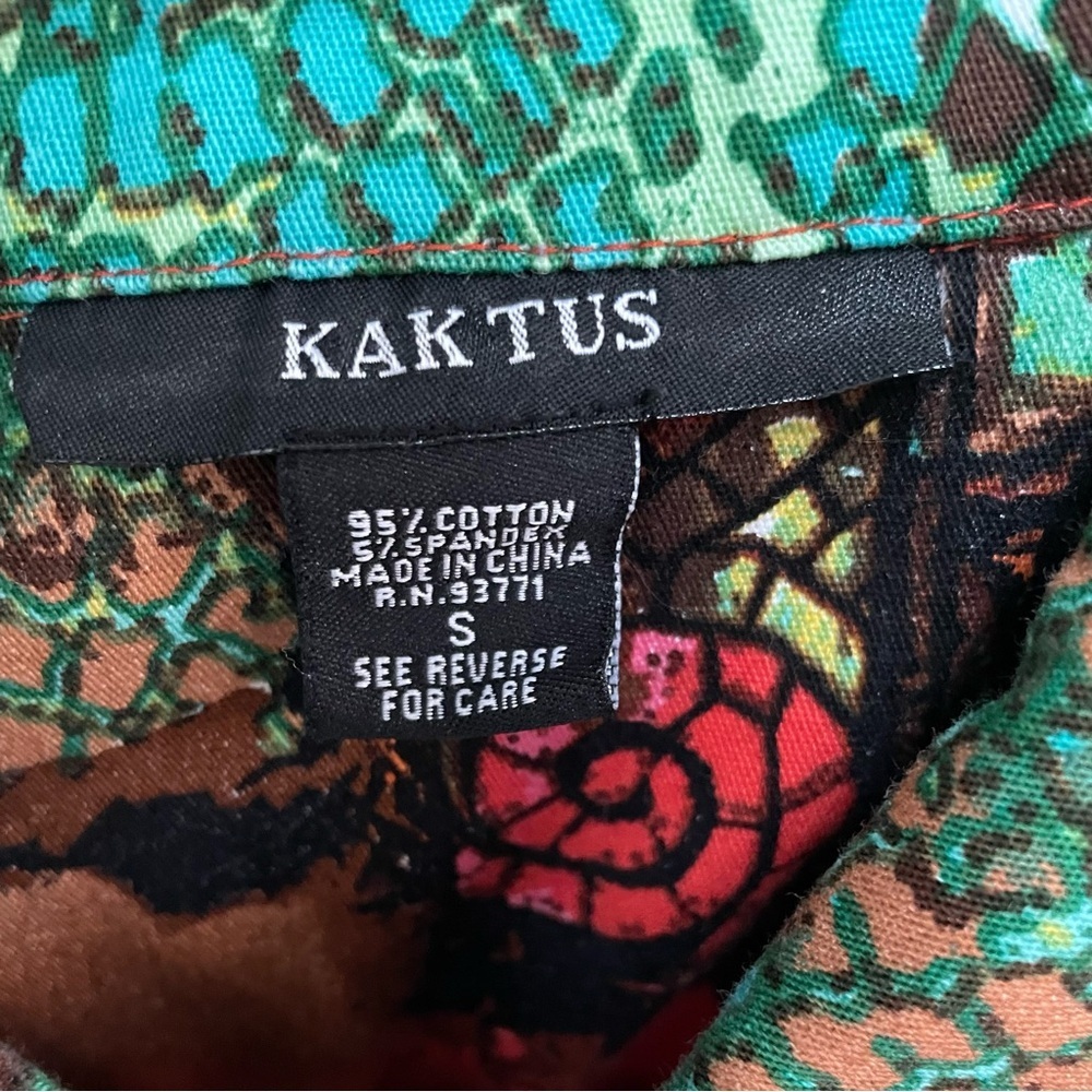 Kaktus Vintage Paris Streets Print Lightweight Denim Art to Wear Vibrant Jacket - Picture 2 of 15